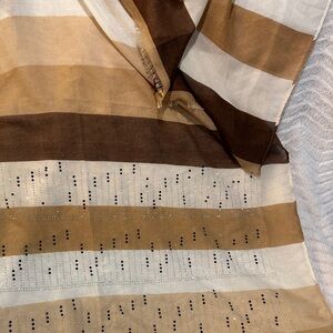 Beautiful Shawl Scarf Wide Stripes, Polyester 27.5” x 72” With Sparkling Bling